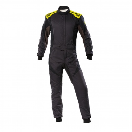 OMP First Evo my2020 Race Suit Anthracite/Black/Fluo Yellow