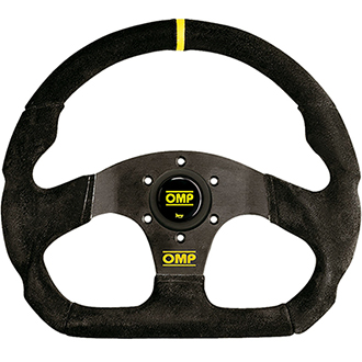 OMP Superquadro Steering Wheel Black Suede