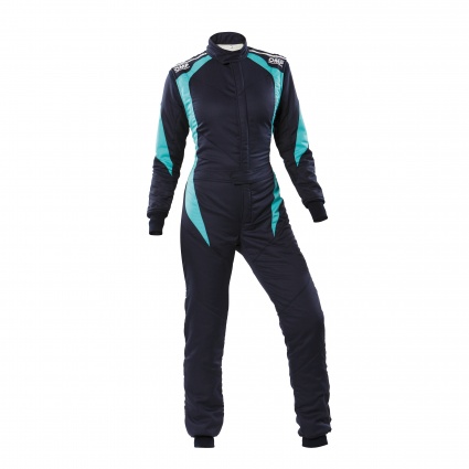 OMP First Elle my2020 FIA Race Suit Navy Blue/Tiffany