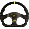 OMP Superquadro Steering Wheel Black Suede