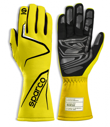 Sparco Land + Race Gloves Yellow - Clearance