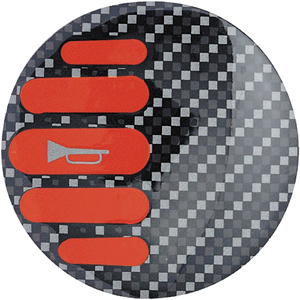 Sparco Red Carbon Horn Badge