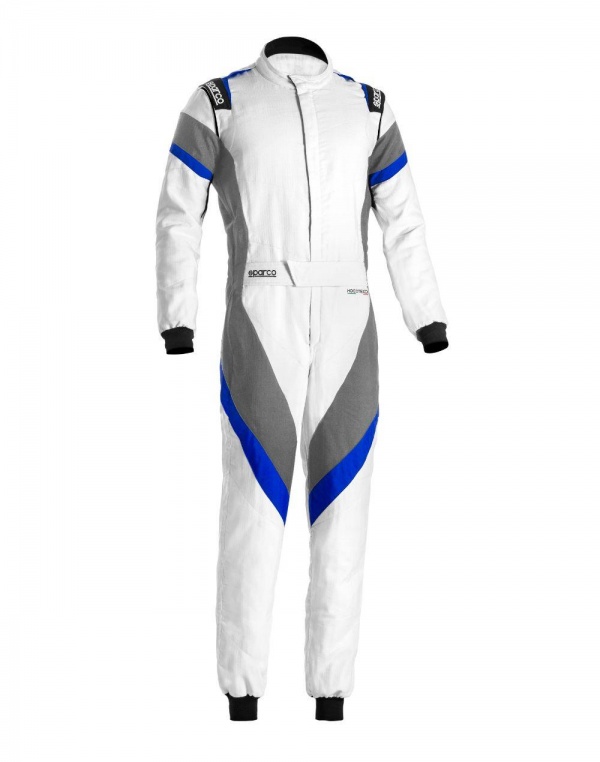 Sparco Victory 360 Race Suit - White/Grey/Blue