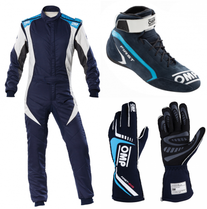 OMP First Evo Navy Blue Racewear Package