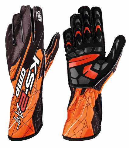 OMP  KS-2 ART Gloves Black/Fluo Orange
