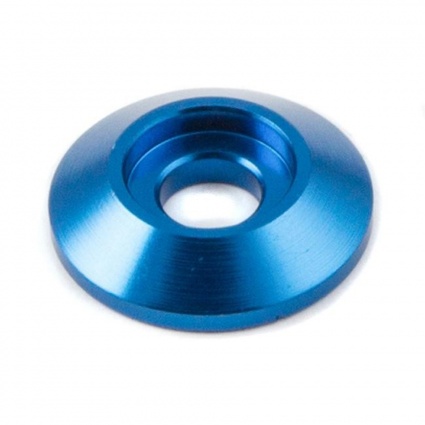 Motamec M6 Load Spreading Cone Washer - 6mm Socket Cap Bolt Support Blue Alloy