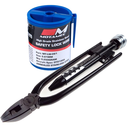 Motamec Safety Lock Wire & 6'' Pliers Set