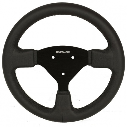 Motamec Formula Race Steering Wheel Small Flat 270mm - Black