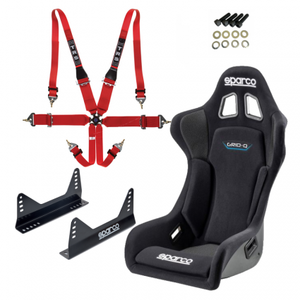 Sparco Grid Q Seat & TRS Harness Package