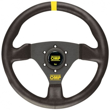 OMP Trecento Steering Wheel Black Leather