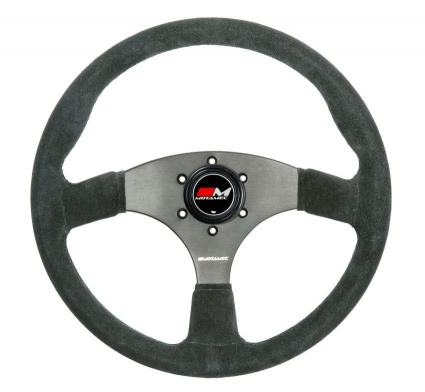 Motamec Flat Dish Steering wheel 350mm - Grey