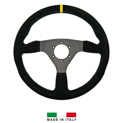 R-Tech 300mm Flat Suede Steering Wheel