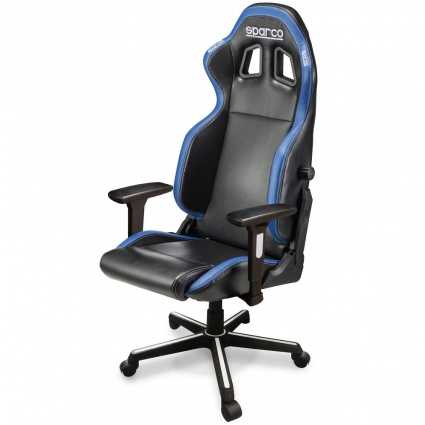Sparco Icon Vinyl Gaming / Office Chair Black/Blue