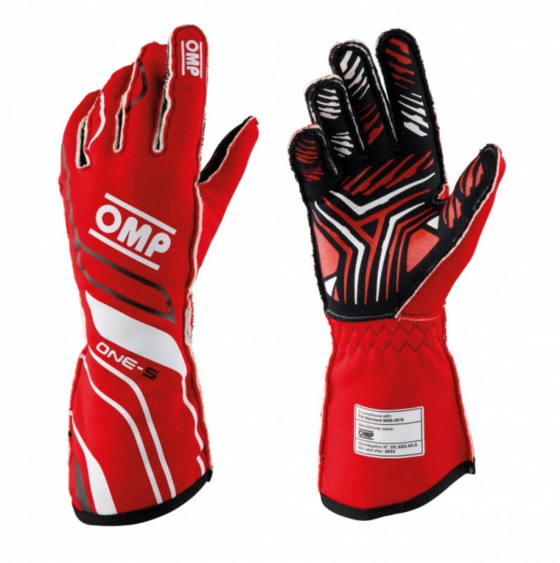 OMP One-S my2020 Race Gloves Red | OMP One-S Rally Gloves Red | OMP FIA ...
