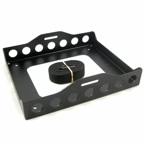 Rallynuts Battery Mounting Brackets Powder Coated Battery Mount Race and Rally Car Battery Bracket Standard Size Battery Brackets Rallynuts