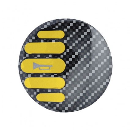 Sparco Yellow Carbon Horn Badge