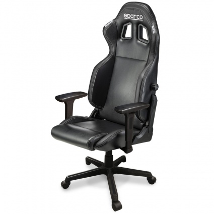 Sparco Icon Vinyl Gaming / Office Chair Black/Black