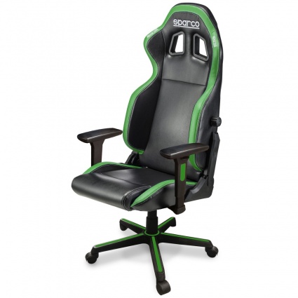 Sparco Icon Vinyl Gaming / Office Chair Black/Green