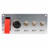 Grayston Aluminium Starter Switch Panel With 3 Accessory Switches