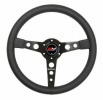 Motamec Classic Steering Wheel 350mm Black Leather Black Spoke