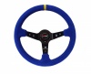 Motamec Rally Steering Wheel Deep Dish 350mm Blue Suede