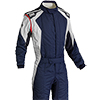OMP First Evo Race Suit Navy/Silver