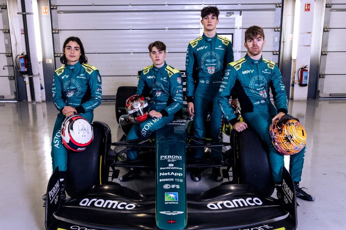 The finalists of the Young Driver of the Year 2022 in customised OMP Race Suits from Rallynuts