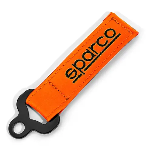 Sparco Leather Key Chain Holder - Orange