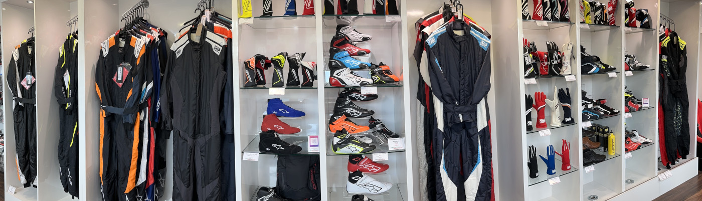 Rallynuts's showroom and webstore feature thousands of racewear products including suits, boots, gloves, underwear and much more