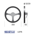 Sparco Steering Wheel L575 Monza Leather - Image 2