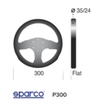 Sparco P300 Steering Wheel Suede Black - Image 2
