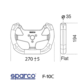 Sparco Steering Wheel F-10c Carbon Suede Black