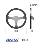 Sparco 345 Steering Wheel - Image 2