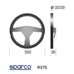 Sparco Steering Wheel 375 Suede - Image 2