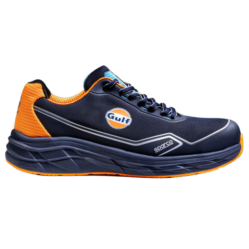07545GUBMAF 07545GU Sparco Indy Mirage Gulf S1PS Safety Shoes - Blue Marine Fluro Orange - 01