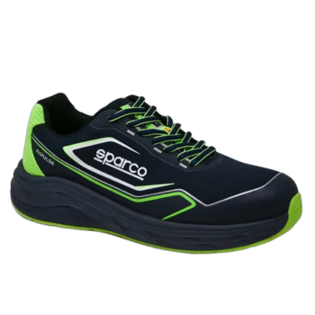 Sparco IMPULSE ESD S1PS Safety Shoes - Navy Blue/Fluro Green