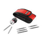 Facom Stubby Ratchet Multibit Set With Bars Atcl.S14pb