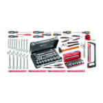 Facom 96-piece set of industrial maintenance tools - 5-compartment metal box 2050.M100A