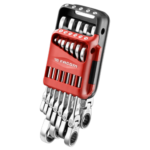 Facom Metric hinged ratchet combination wrench set in portable case 467BF.JP12