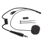 High-quality ZeroNoise radio helmet kit compatible with full face helmets for motorcycle racing and riding. Includes microphone, cables, and mounting accessories for clear communication.