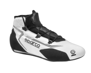 BRB0006B0W01 Sparco Rapid Race Boots (Laces) - White Black