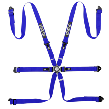 BRN0040B0B01 Sparco Competition H-2 PD 6 Point Harness - Blue