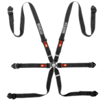 BRN0040B0K01 Sparco Competition H-2 PD 6 Point Harness - Black
