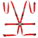 BRN0040B0R01 Sparco Competition H-2 PD 6 Point Harness - Red
