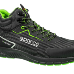 BTB0029B0K15 Sparco Traction Naoki Safety Shoes - Black White Green - 01