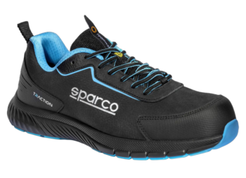 BTB0030B0K30 Sparco Traction Takuma Mechanics Safety Shoes - Black Blue - 01