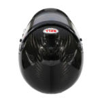 High-performance carbon fibre racing helmet with aerodynamic duckbill design, offering superior safety and lightweight comfort for professional motorsport drivers.