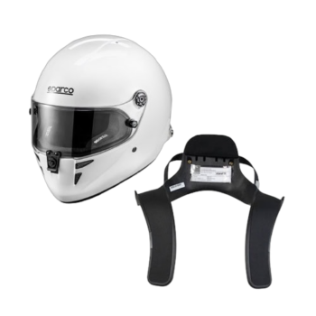 Helmet and Hans Sparco Stealth RF Race Bundle