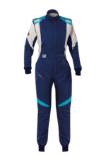 OMP First Evo Female Race Suit - Navy Blue / Tiffany