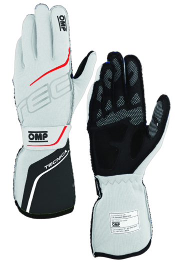 OMP Tecnica Race Gloves - White/Anthracite